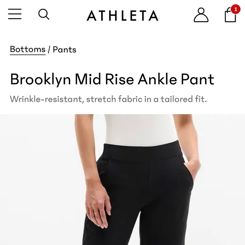 NWT Athleta Brooklyn Mid Rise Ankle Pant in Dark Brown